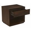 Pemberly Row 1-Drawer Solid Mango Wood Nightstand in Barista Brown
