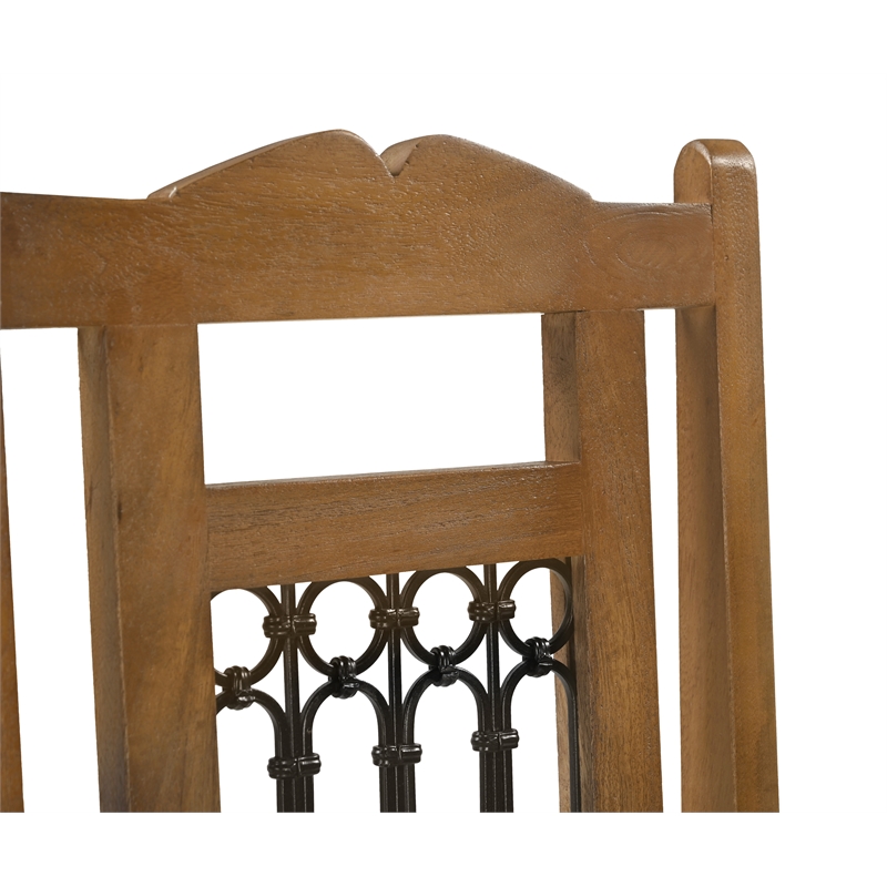 Pemberly Row 2-Piece Solid Mango Wood Dining Chair Set in Spice Tan