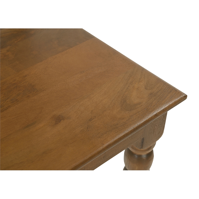 Pemberly Row 2-Piece Solid Mango Wood Dining Chair Set in Spice Tan