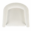 Pemberly Row Boucle Fabric Arm Chair in Ivory with Space Black Wood Frame