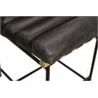 Pemberly Row Authentic Leather Counter Stool in Antique Black