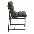 Pemberly Row Authentic Leather Counter Stool in Antique Black