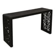 Pemberly Row Hand-Carved Solid Mango Wood Console Table in Charcoal