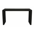 Pemberly Row Hand-Carved Solid Mango Wood Console Table in Charcoal