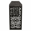 Pemberly Row Hand-Carved Solid Mango Wood Console Table in Charcoal