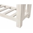 Pemberly Row White Marble Console Table with Solid Wood Base in Sur Tone