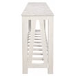 Pemberly Row White Marble Console Table with Solid Wood Base in Sur Tone