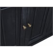 Pemberly Row 6-Door Solid Mango Wood Sideboard in Charcoal Gray Finish