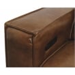 Pemberly Row Full-Leather Power Reclining Lounge Chair in Tan with Black Legs