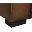 Pemberly Row Full-Leather Power Reclining Lounge Chair in Tan with Black Legs