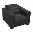 Pemberly Row Full-Leather Power Reclining Lounge Chair in Blue with Black Legs