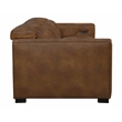 Pemberly Row Full-Leather Power Reclining Sofa in Tan with Black Legs