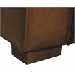 Pemberly Row Full-Leather Power Reclining Sofa in Tan with Brown Legs