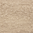 Pemberly Row Mid-Century Boucle Lounge Chair in Beige on Natural Solid Wood
