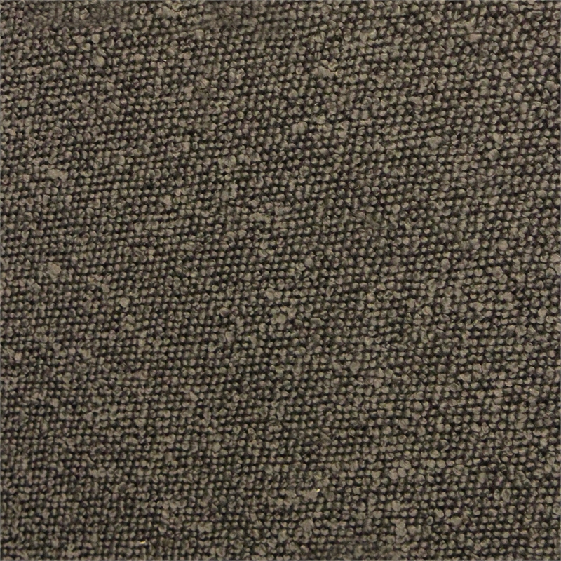 Pemberly Row Lounge Chair in Dark Gray Boucle Linen Fabric on Natural Wood