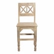 Pemberly Row 2-Piece Solid Mango Wood Counter Chair Set in Natural Finish