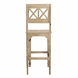 Pemberly Row 2-Piece Solid Mango Wood Bar Chair Set in Natural Finish