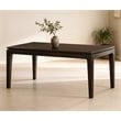 Pemberly Row Small Rectangular Solid Mango Wood Dining Table in Barista Brown