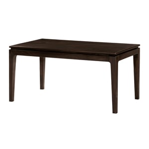 Pemberly Row Small Rectangular Solid Mango Wood Dining Table in Barista Brown