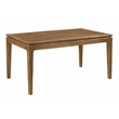 Pemberly Row Small Rectangular Solid Mango Wood Dining Table in Spice Tan