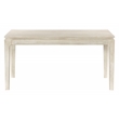 Pemberly Row Small Rectangular Solid Mango Wood Dining Table in Stone Natural