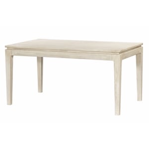 Pemberly Row Small Rectangular Solid Mango Wood Dining Table in Stone Natural