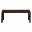 Pemberly Row Large Rectangular Solid Mango Wood Dining Table in Barista Brown