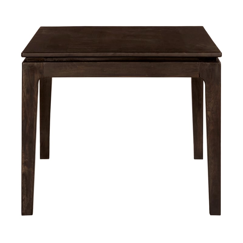 Pemberly Row Large Rectangular Solid Mango Wood Dining Table in Barista Brown