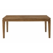Pemberly Row Large Rectangular Solid Mango Wood Dining Table in Spice Tan