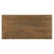 Pemberly Row Large Rectangular Solid Mango Wood Dining Table in Spice Tan