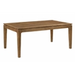 Pemberly Row Large Rectangular Solid Mango Wood Dining Table in Spice Tan