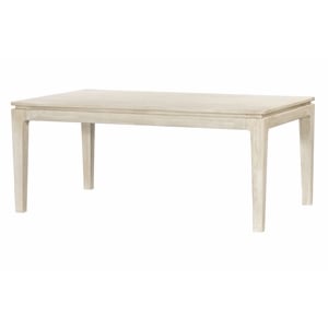 Pemberly Row Small Rectangular Solid Mango Wood Dining Table in Stone Natural
