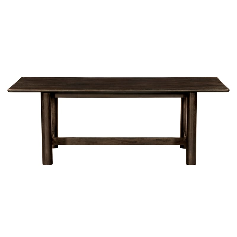 Pemberly Row Rectangular Solid Mango Wood Dining Table in Barista Brown