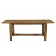 Pemberly Row Rectangular Solid Mango Wood Dining Table in Spice Tan