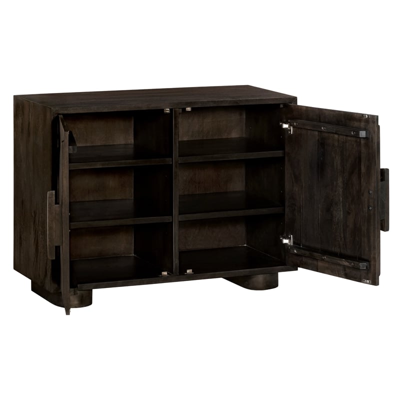 Pemberly Row 2-Door Solid Mango Wood Sideboard in Barista Brown