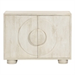 Pemberly Row 2-Door Solid Mango Wood Sideboard in Stone Natural