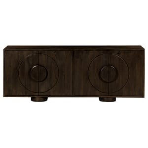Pemberly Row 4-Door Solid Mango Wood Sideboard in Barista Brown