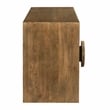 Pemberly Row Contemporary 4-Door Solid Mango Wood Sideboard in Spice Tan