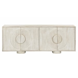 Pemberly Row 4-Door Solid Mango Wood Sideboard in Stone Natural