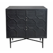 Pemberly Row 2-Drawer Reclaimed Pine Solid Wood Nightstand in Antique Black