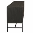 Pemberly Row Recycled Pine 4-Door Sideboard in Antique Black with Iron Base