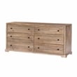 Pemberly Row 6-Drawer Solid Wood Dresser in Rustic Light Brown