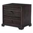 Pemberly Row 2-Drawer Solid Wood Nightstand in Rustic Light Brown