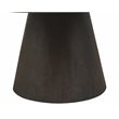 Pemberly Row Solid Mango Wood Round Dining Table in Charred Ember Brown