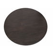 Pemberly Row Solid Mango Wood Round Dining Table in Charred Ember Brown