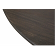 Pemberly Row Solid Mango Wood Round Dining Table in Charred Ember Brown