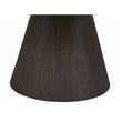 Pemberly Row Solid Mango Wood Round Dining Table in Charred Ember Brown