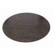 Pemberly Row Solid Mango Wood Round Dining Table in Charred Ember Brown