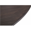 Pemberly Row Solid Mango Wood Round Dining Table in Charred Ember Brown