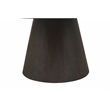 Pemberly Row Solid Mango Wood Round Dining Table in Charred Ember Brown